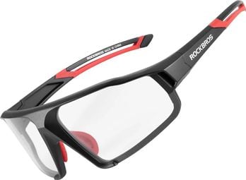 Lunettes de cyclisme photochromiques Rockbros SP216BK UV400 - noir et rouge