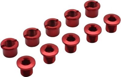 Forward Alu 6.5mm x5 Chainring Bolts Red