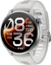 Coros Pace 4 Pro GPS-Uhr mit weißem Silikonarmband