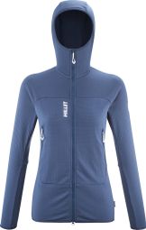 Fleecejacke Women Millet Fusion Grid Hoodie Blau