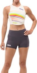 Hoka Race Day Fitted 2,5 inch korte broek voor dames, grijs