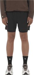 Short 2-en-1 Salomon Sense Aero Trail 5in Noir Homme