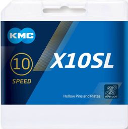 KMC Chaîne de vélo X10Sl Argent 114 maillons