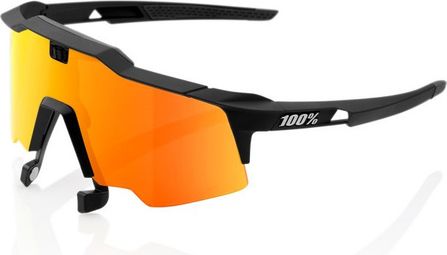 100% Speedcraft AIR Sonnenbrille - Soft Tact Schwarz - HiPER Mirror Red