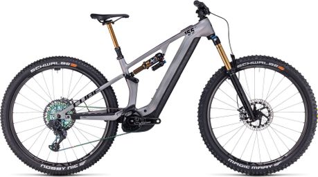 Cube Stereo Hybrid One55 C:68X SLT 750 Electric Volledig geveerde MTB Sram XX1 Eagle AXS 12S 750 Wh 29'' Prizm Silver 2024