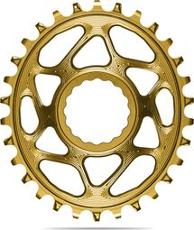 AbsoluteBlack Narrow Wide Direct Mount Oval Kettenblatt für Race Face Kurbeln 12 S Gold