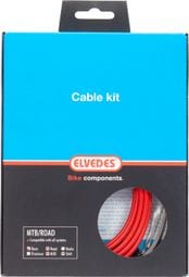 Câbles de Transmission Elvedes Basic Cable Kit Rouge