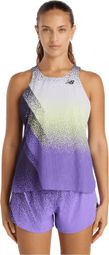 New Balance Race Day Ultra Light Tanktop Violet/Geel Dames