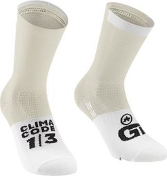 Assos GT C2 Beige/Wit Unisex Sokken
