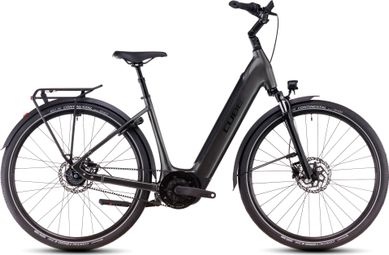 Cube Supreme Hybrid Deluxe One 625 Easy Entry Elektrische Stadsfiets Shimano Nexus 8S Riem 625 Wh 700 mm Leisteen Grijs Zwart 2025
