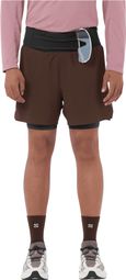 Salomon Sense Aero Trail 5in 2-in-1 korte broek voor heren, bruin