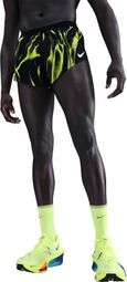 Heren Nike AeroSwift 2in Zwart/Geel Split Short