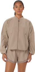 Asics Nagino Run Jacke, beige, für Damen
