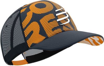 Casquette Compressport Trucker Cap Gris/Orange