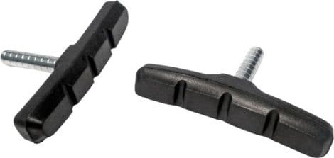 PORTE PATIN FREIN VTT A TIGE SYMETRIC FIBRAX 70mm NOIR (PAIRE SUR CARTE)