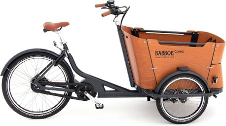 Babboe Curve Mountain Elektro-Dreirad-Lastenrad Enviolo NuVinci 500 Wh 20/26'' Anthrazit Grau Braun 2023