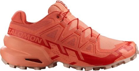 Chaussures Trail Salomon Speedcross 6 Corail Femme