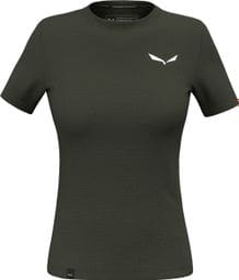 Women's Technical T-Shirt Salewa Puez Dry Khaki