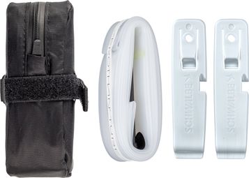Schwalbe Saddle Bag Slim + Aerothan Tube 700x28/35 mm (Presta 80 mm) + 2 Tire Levers