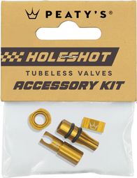 Tappi per valvole tubeless Peaty's V2 Holeshot Fast Flow Gold