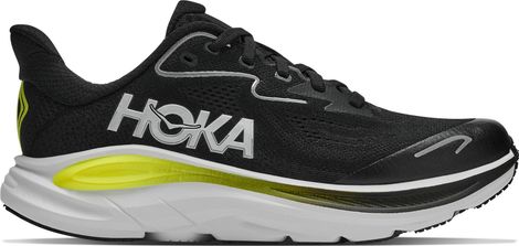 Hoka Clifton 10 Running Shoes, Black/Yellow, Kids'