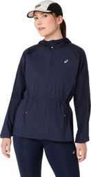 Giacca antivento Asics Road Packable blu da donna