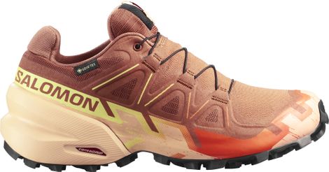 Salomon Speedcross 6 GTX Trail Running Shoes, Red/Pink, Women's