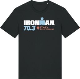 Ironman 70.3 Italië Emilia-Romagna Zwart Heren Kort Mouw T-shirt