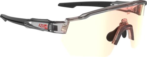 Lunettes AZR Kromic Race RX Crystal Noir verni/Noir/Écran Kromic irisé rouge multicouche