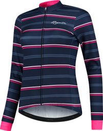 Veste Velo Hiver Rogelli Stripe - Femme - Bleu/Rose