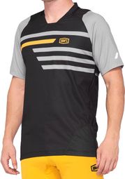 Maillot Manches Courtes 100% Celium Noir / Moutarde