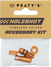 Bouchons de Valves Tubeless Peaty's V2 Holeshot Fast Flow Orange Mango