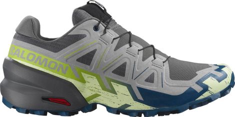 Salomon Speedcross 6 Herenschoenen Grijs/Blauw/Groen