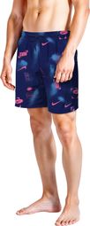 Nike Swim Multi Print Short Blue Homme
