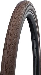 Pneu Schwalbe Road Cruiser 700 mm Tubetype Rigide K-Guard Sbc Compound Flancs Reflex Marron