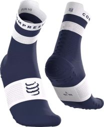 Compressport Pro Racing V4.0 Run High Socks, Blue/White