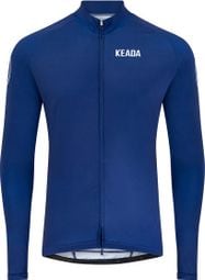 Maillot de cyclisme homme essentiel à manches longues - Marine