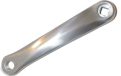 MANIVELLE GAUCHE ALUMINIUM ETROITE 170mm ARGENT.