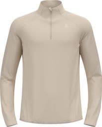 Pull Running Homme Odlo Zeroweight Warm 2.0 1/2 Zip Beige