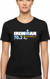 Dames Ironman 70.3 Marbella Zwart Korte Mouw T-Shirt