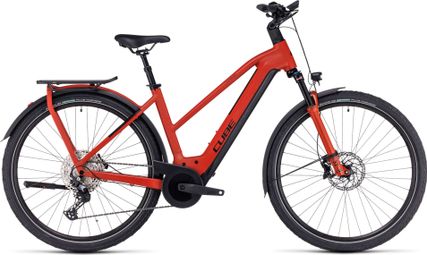 Cube Kathmandu Hybrid EXC 750 Trapezio Bicicletta elettrica da città Shimano Deore 12S 750 Wh 700 mm Rosso 2023