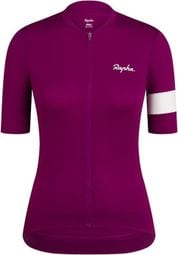 Maillot manches courtes Rapha Core Lightweight Jersey Mauve/Blanc Femme