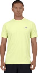 New Balance Sport Essential korte mouwen shirt geel heren