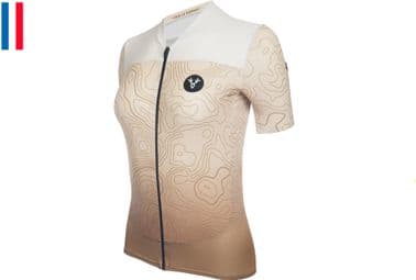 Women's Large Balloon Short Sleeve Jersey White / Bronze Tailored Fit