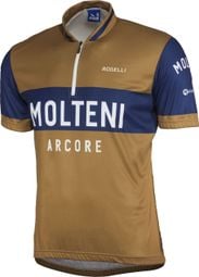 Maillot Manches Courtes Velo Rogelli Molteni - Homme - Marron