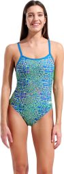 Arena Snakeskin Dos Challenge Blue Women's Swimsuit