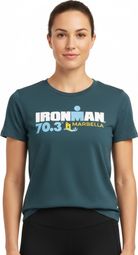 Dames Ironman 70.3 Marbella Turquoise Blauw Korte Mouw T-Shirt