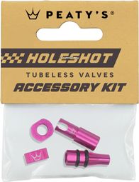 Peaty's Tubeless-ventieldopjes V2 Holeshot Fast Flow Punch Roze