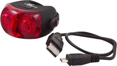 eclairage avant et arriere velo SPANNINGA JET couleur noir fixation sur la tige de selle port USB