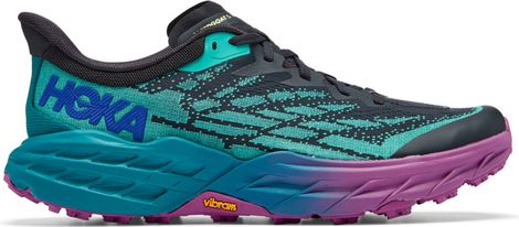 Hoka Speedgoat 5 Trail Running Schuhe Blau Grün Violett